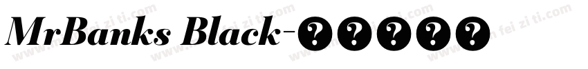 MrBanks Black字体转换